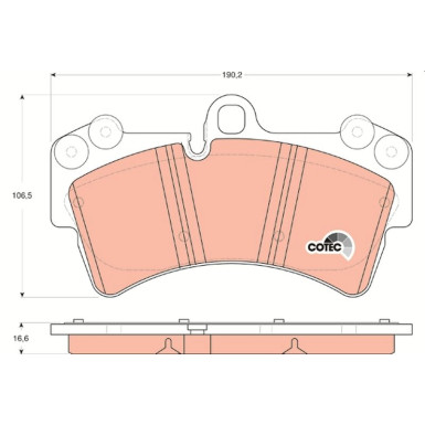 GDB1548 Bremsbelagsatz, Scheibenbremse COTEC