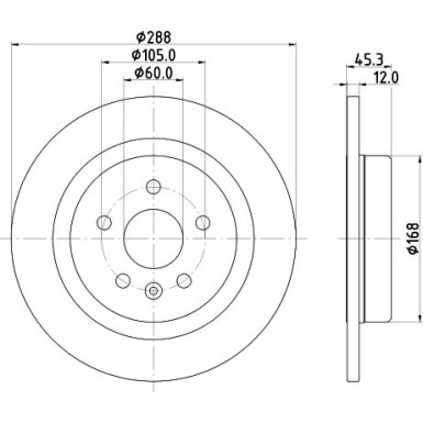 Hella | Bremsscheibe | 8DD 355 122-741