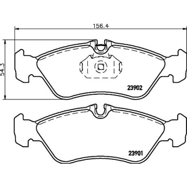 Hella | Bremsbelagsatz, Scheibenbremse | 8DB 355 014-401