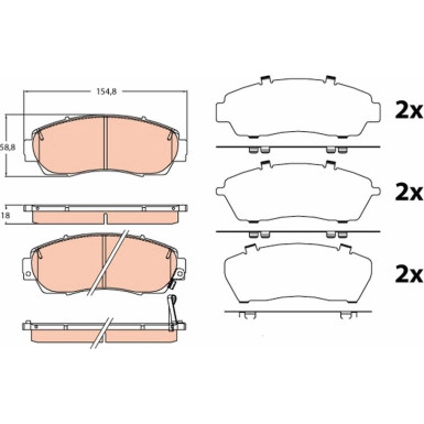 GDB3581 Bremsbelagsatz, Scheibenbremse