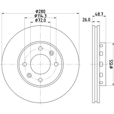 Hella | Bremsscheibe | 8DD 355 111-021