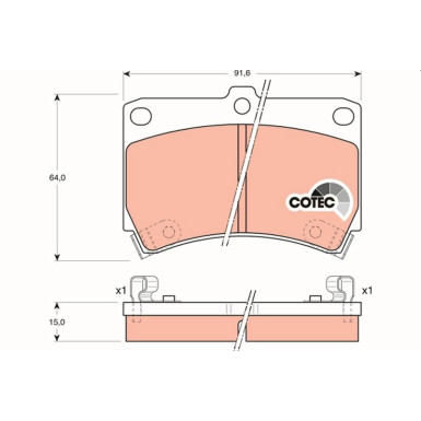 GDB1024 Bremsbelagsatz, Scheibenbremse COTEC