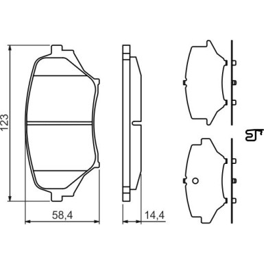 0 986 494 322 Bremsbelagsatz, Scheibenbremse