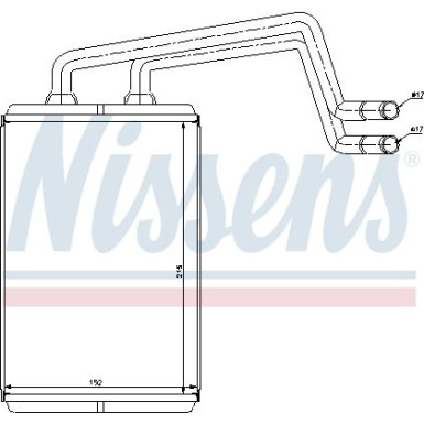 Nissens | Wärmetauscher, Innenraumheizung | 77612