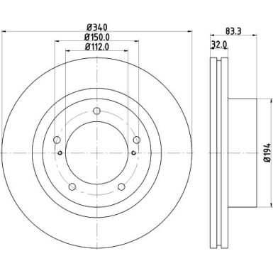 Hella | Bremsscheibe | 8DD 355 116-551