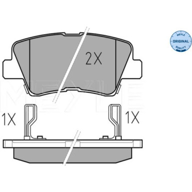 025 249 3415/W Bremsbelagsatz, Scheibenbremse MEYLE-ORIGINAL: True to OE.