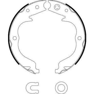 8DA 355 050-041 Bremsbackensatz, Feststellbremse