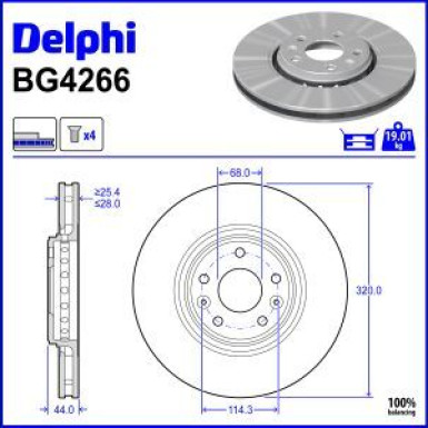 Delphi Bremsscheibe BG4266