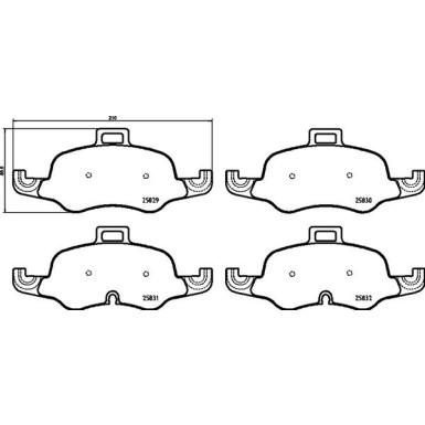 P 85 160 Bremsbelagsatz, Scheibenbremse PRIME LINE