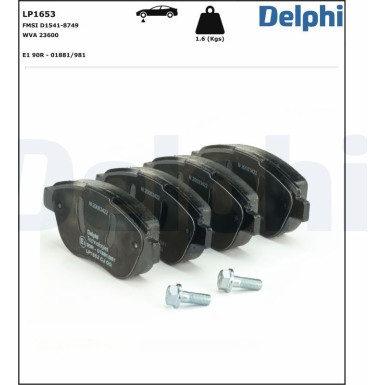 LP1653 Bremsbelagsatz, Scheibenbremse