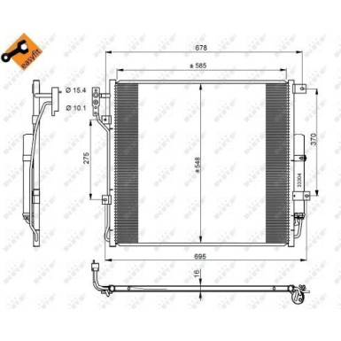 350220 Kondensator, Klimaanlage EASY FIT