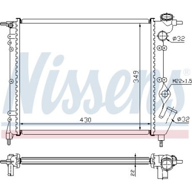 Nissens | Kühler, Motorkühlung | 63931