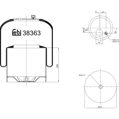 FEBI BILSTEIN 38363 Federbalg, Luftfederung