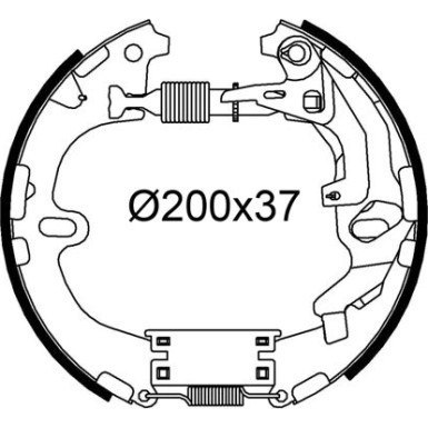 554941 Bremsbackensatz