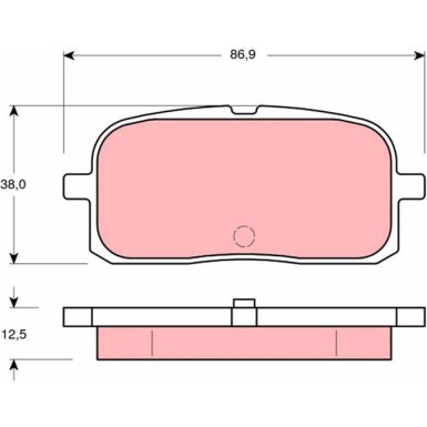 GDB3225 Bremsbelagsatz, Scheibenbremse