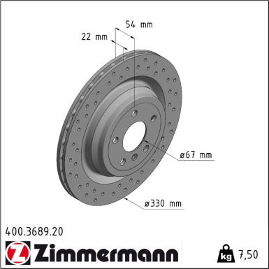 Zimmermann Bremsscheibe Coat Z 400.3689.20