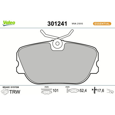 301241 Bremsbelagsatz, Scheibenbremse ESSENTIAL