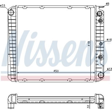 Nissens | Kühler, Motorkühlung | 65520A