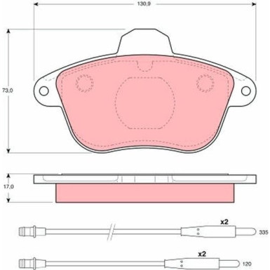 GDB796 Bremsbelagsatz, Scheibenbremse