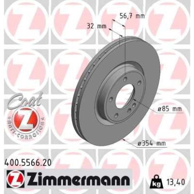 Zimmermann | Bremsscheibe | 400.5566.20
