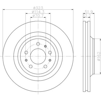 Hella | Bremsscheibe | 8DD 355 120-251