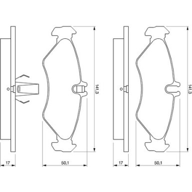0 986 424 463 Bremsbelagsatz, Scheibenbremse