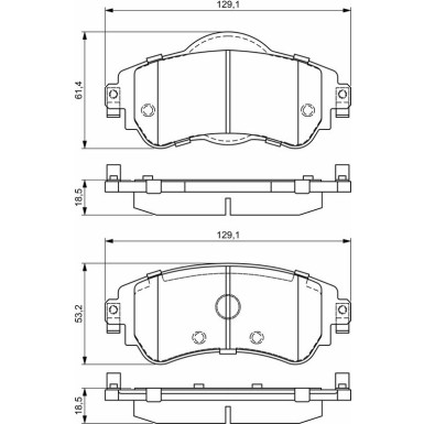 BOSCH Bremsbelagsatz, Scheibenbremse 0 986 494 690