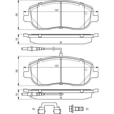 0 986 494 615 Bremsbelagsatz, Scheibenbremse