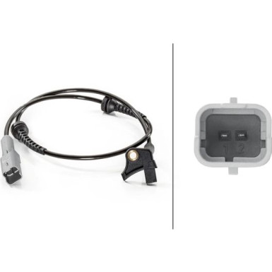 Hella | Sensor, Raddrehzahl | 6PU 012 806-331
