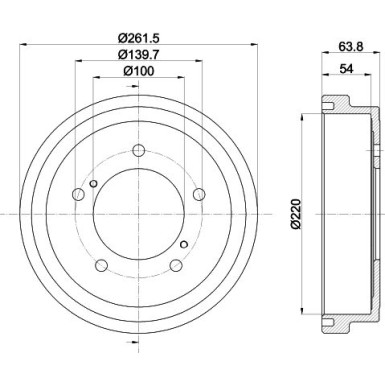 Hella | Bremstrommel | 8DT 355 302-471