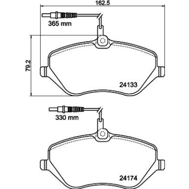 8DB 355 011-491 Bremsbelagsatz, Scheibenbremse