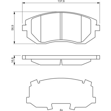 0 986 494 653 Bremsbelagsatz, Scheibenbremse