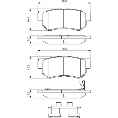 0 986 494 635 Bremsbelagsatz, Scheibenbremse