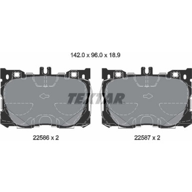 2258601 Bremsbelagsatz, Scheibenbremse