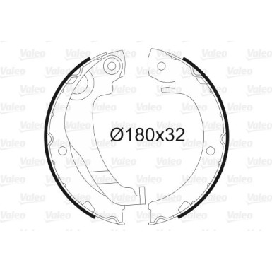 Valeo | Bremsbackensatz, Feststellbremse | 564183 Valeo | Bremsbackensatz, Feststellbremse | 564183