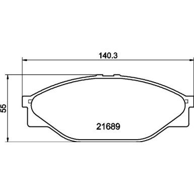 Hella | Bremsbelagsatz, Scheibenbremse | 8DB 355 016-411