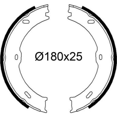 564267 Bremsbackensatz, Feststellbremse