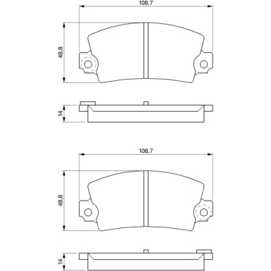 BOSCH Bremsbelagsatz, Scheibenbremse 0 986 463 490