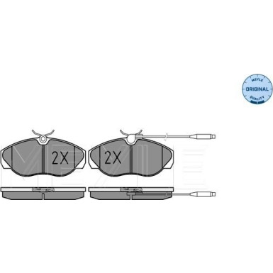 Meyle Bremsbelagsatz, Scheibenbremse MEYLE-ORIGINAL: True to OE 025 217 9719/W