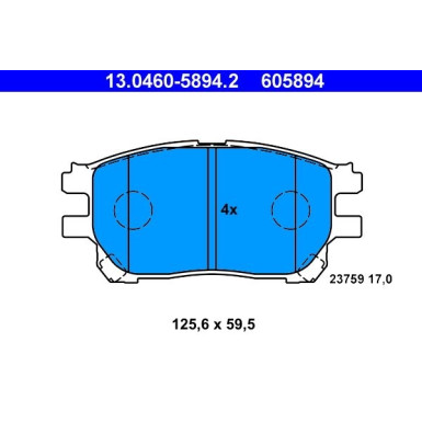 13.0460-5894.2 Bremsbelagsatz, Scheibenbremse