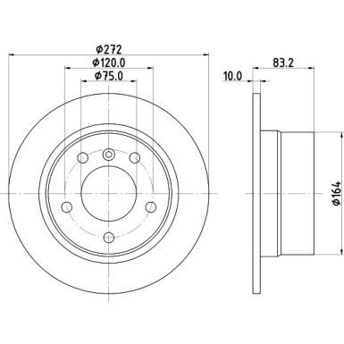 Hella | Bremsscheibe | 8DD 355 104-821