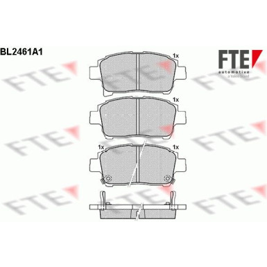 FTE | Bremsbelagsatz, Scheibenbremse | 9010747