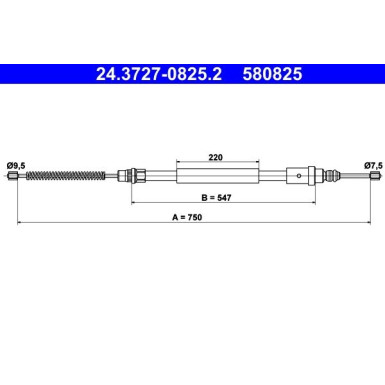 24.3727-0825.2 Seilzug, Feststellbremse