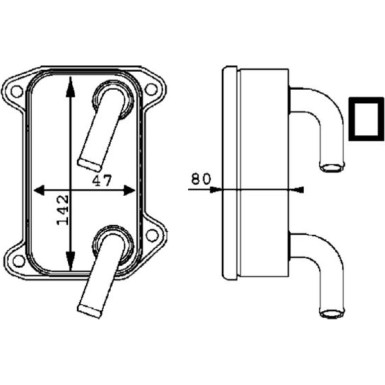 Mahle | Ölkühler, Motoröl | CLC 40 000P