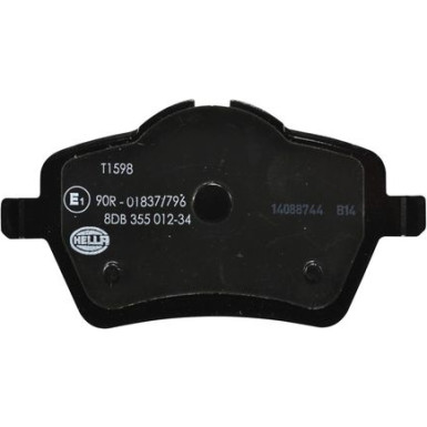 Hella | Bremsbelagsatz, Scheibenbremse | 8DB 355 012-341