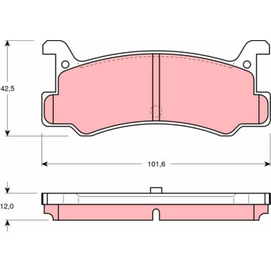 GDB375 Bremsbelagsatz, Scheibenbremse