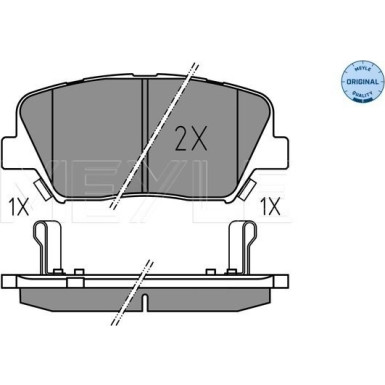 Meyle Bremsbelagsatz, Scheibenbremse MEYLE-ORIGINAL: True to OE 025 257 5717