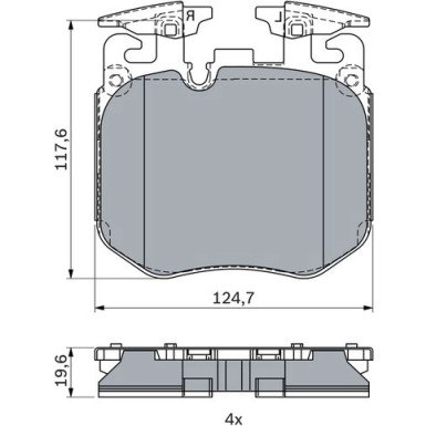 0 986 424 431 Bremsbelagsatz, Scheibenbremse