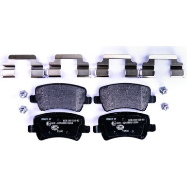 Hella | Bremsbelagsatz, Scheibenbremse | 8DB 355 025-401