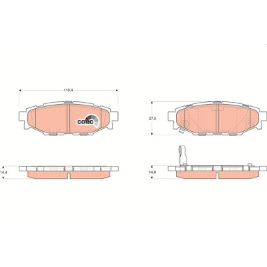 TRW Bremsbelagsatz, Scheibenbremse COTEC GDB3373